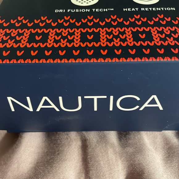 Nautica Mens Thermal Set Waffle Knit Navy Blue Green Plaid Pajama size L - Picture 4 of 8